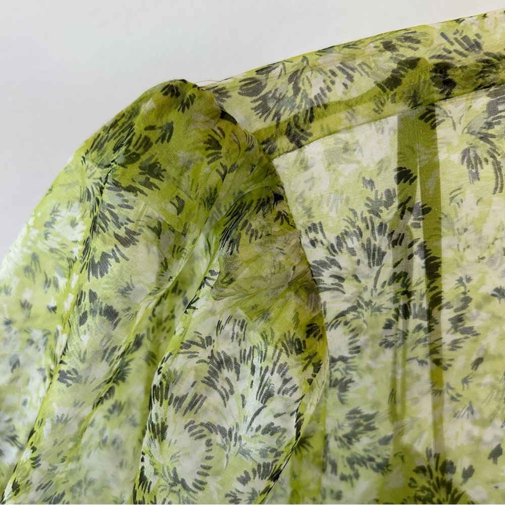 Cinq a Sept Dandelion Katerina Puff Sleeve Top in Matcha - Picture 3 of 11